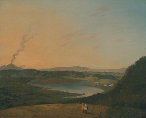 遠くにヴェスヴィオ山脈を持つラゴダニャーノ 作： Richard Wilson